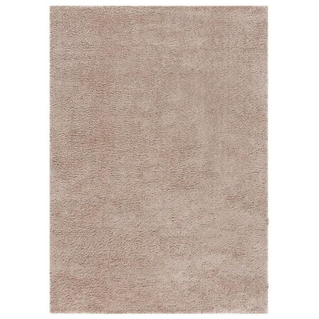 Safavieh 5 ft. 3 in. x 7 ft. 7 in. Decora Shaggy 100 Contemporary Rectangle Power Loomed Rug - Tan DES101-1047-5